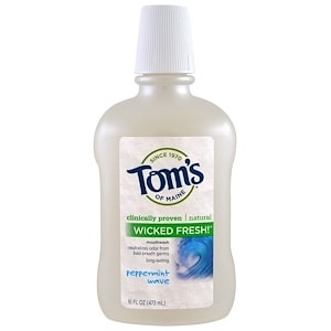 Tom's of Maine Wicked Pepermint Mouthwash - 16 oz - 2 Pack