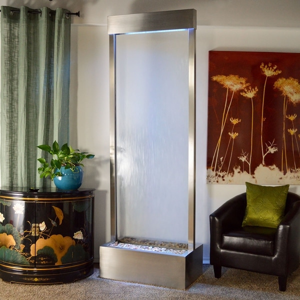 Stainless Steel Gardenfall With Clear Glass 8 Foot