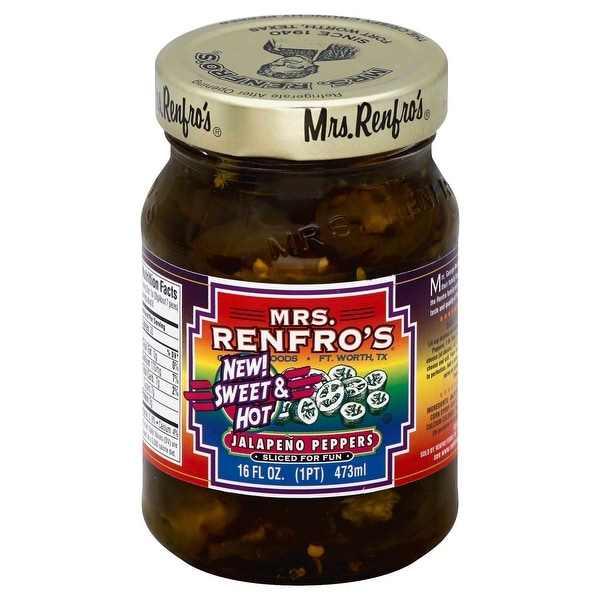 Mrs. Renfro's Jalapeno Peppers Sliced - Pepper - Case of 6 - 16 oz.