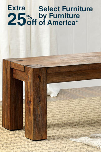Extra 25% off Select Furniture by Furniture of America*